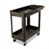 Thumbnail image #1 for Rubbermaid Commercial 2-Shelf Heavy-Duty Utility Bus Cart, 500 lb. Capacity, Black