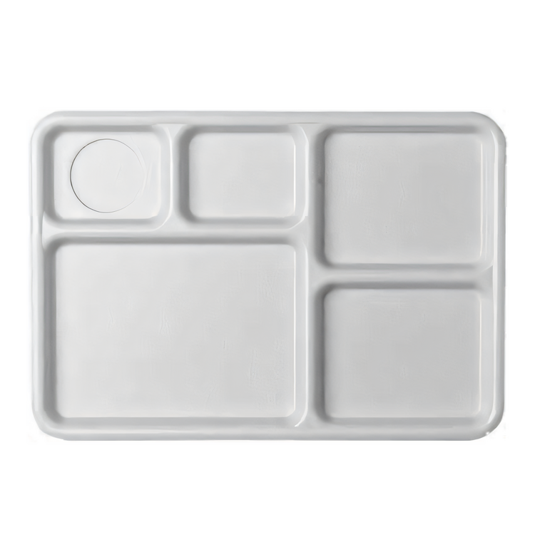Product image #2 for Cambro Camwear Beige 5-Compartment Rectangular Polycarbonate Compartment Tray