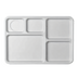 Thumbnail image #2 for Cambro Camwear Beige 5-Compartment Rectangular Polycarbonate Compartment Tray