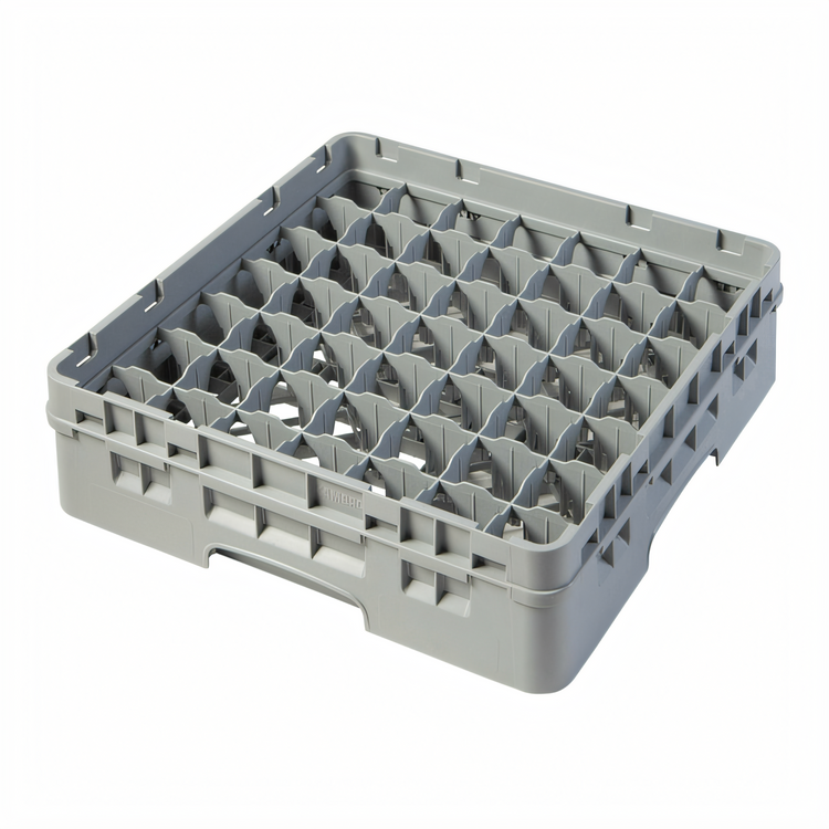 Product image #2 for Cambro Camrack® Full-Size 49-Compartment Glass Rack, 3-5/8 Inches High, Soft Gray