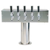 Thumbnail image #1 for Micro Matic T Style 5-Faucet Glycol-Cooled Countertop Draft Beer Tower, Polished Stainless Steel
