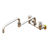 T&S Brass Big-Flo Wall-Mount Pot & Kettle Sink Mixing Faucet with 24-Inch Double-Joint Swing Nozzle, 8-Inch Centers