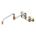 Thumbnail image #1 for T&S Brass Big-Flo Wall-Mount Pot & Kettle Sink Mixing Faucet with 24-Inch Double-Joint Swing Nozzle, 8-Inch Centers