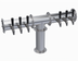 Thumbnail image #1 for Krowne 6-Faucet Glycol-Cooled Pipe T-Head Beer Tower, 31-3/4-Inch Overall Length, Brushed Stainless Steel