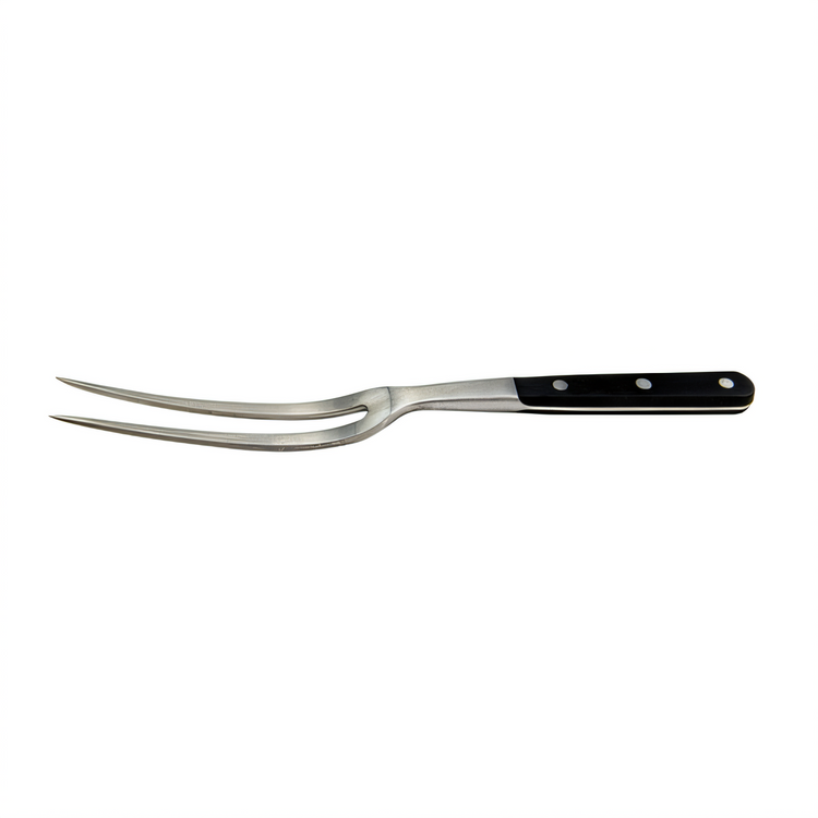 Product image #1 for Acero Forged Curved Carving Fork, 12-Inch Overall Length, 6-Inch Blade, Black POM Handle