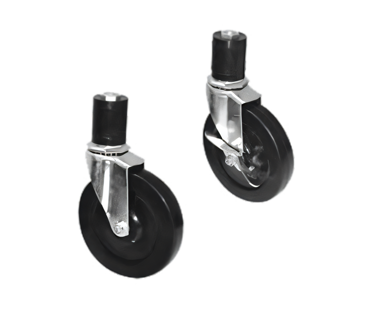 Product image #1 for Advance Tabco 5-Inch Stainless Steel Swivel Stem Caster Set for 24-Inch Tall Tables and Mixer Stands