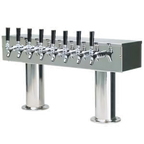 Thumbnail image #1 for Micro Matic USA DPT48PSSKR Double Pedestal Glycol-Cooled Countertop Draft Beer Tower, 8 Faucets, Polished Stainless Steel