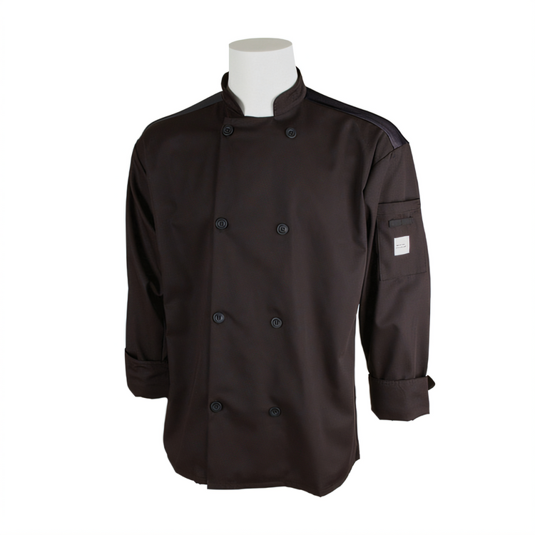 Product image #2 for Mercer Culinary Millennia Air Unisex Chef Jacket with Full Mesh Back, Black, Large