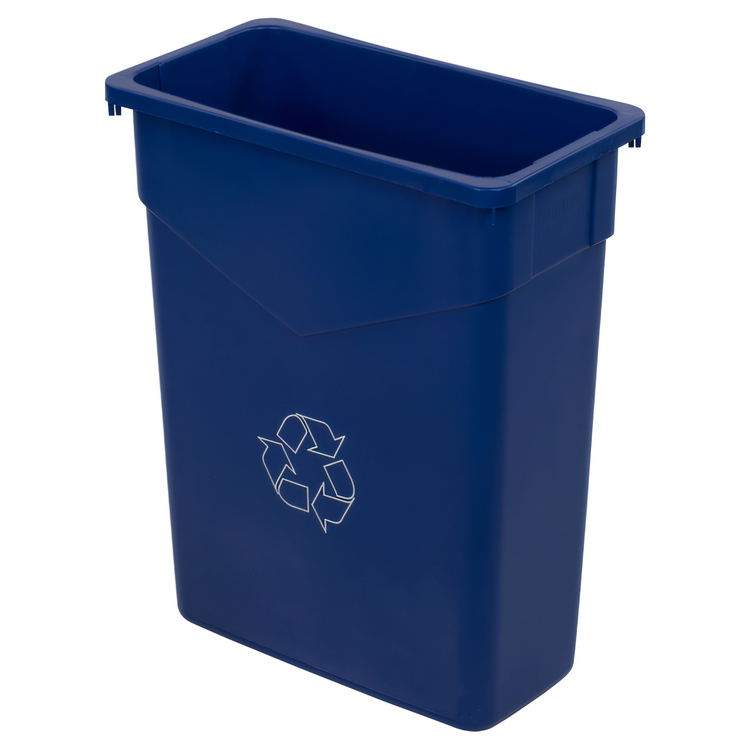 Product image #1 for Trimline 15-Gallon Rectangular Blue Polyethylene Recycling Container