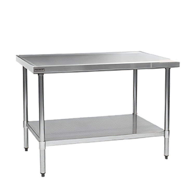 Product image #1 for Spec-Master Marine Series 14-Gauge Stainless Steel Work Table, 60"W x 48"D, Flat Top with Adjustable Undershelf