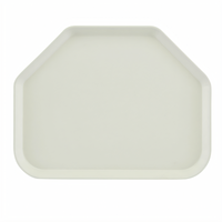 Cambro Camtray Trapezoid Cafeteria Tray, 14 x 18 Inches, High-Impact Fiberglass, White
