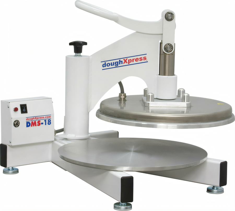 Product image #1 for DoughXpress Manual Countertop Pizza Dough Press with Heated Upper Platen, Up to 18-Inch Diameter, 120V