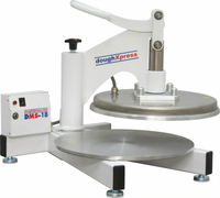 DoughXpress Manual Countertop Pizza Dough Press with Heated Upper Platen, Up to 18-Inch Diameter, 120V