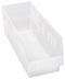 Thumbnail image #1 for Quantum Economy Nesting Shelf Bin with Rear Hanglock, 6-5/8 x 17-7/8 x 6 Inch, Clear Polypropylene