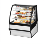 Thumbnail image #2 for True Mfg. – Specialty Display TDM-R-36-GE/GE-S-W 36-1/4-Inch Curved Glass Refrigerated Bakery Display Case, 3-Tier, Self-Contained