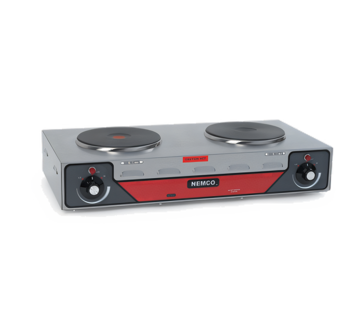 Product image #1 for Nemco 24-1/8-Inch Countertop Electric Horizontal Double Burner Hot Plate
