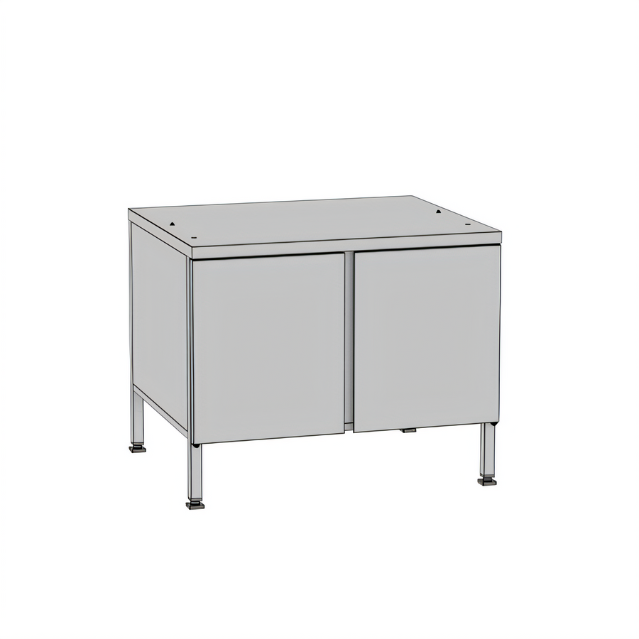 Product image #1 for RATIONAL Stand IV Stationary Stainless Steel Oven Stand with Hinged Doors and 14 Supporting Rails