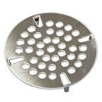 Thumbnail image #1 for BK Resources LDR-SS-35-25 Lever Drain Strainer, Flat, 3-1/2 in Diameter, Stainless Steel