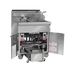 Thumbnail image #1 for Imperial IFSSP450T 4-Battery Tube-Fired Gas Floor Fryer with Built-In Space Saver Filter System, 50 lb. Vats