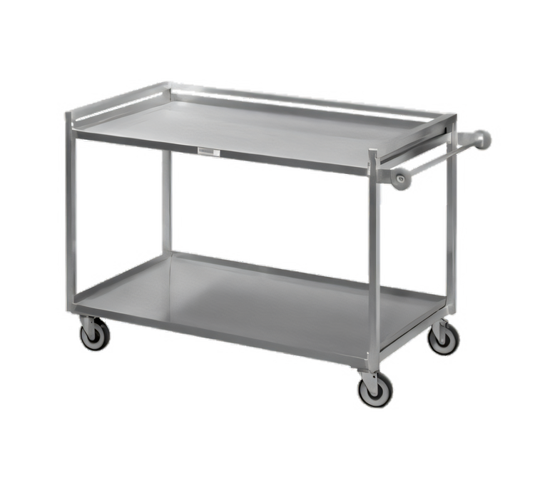 Product image #1 for Channel Lifetime Tough Heavy-Duty Aluminum Utility / Bussing Cart, 37 x 29 x 36 Inches, 2 Shelves, 500 lb Capacity