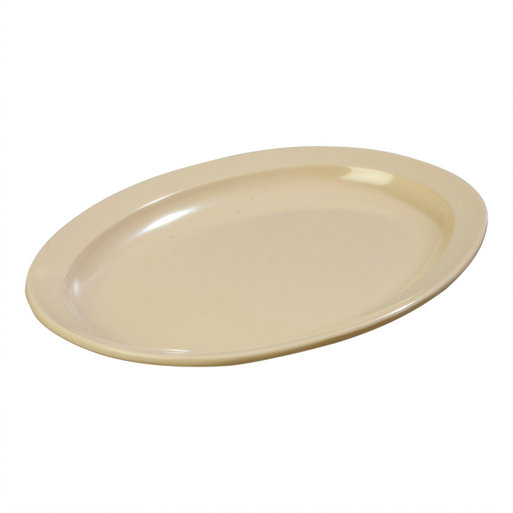 Product image #2 for Kingline™ 13-1/2 x 9-3/4 Inch Oval Melamine Platter, Tan