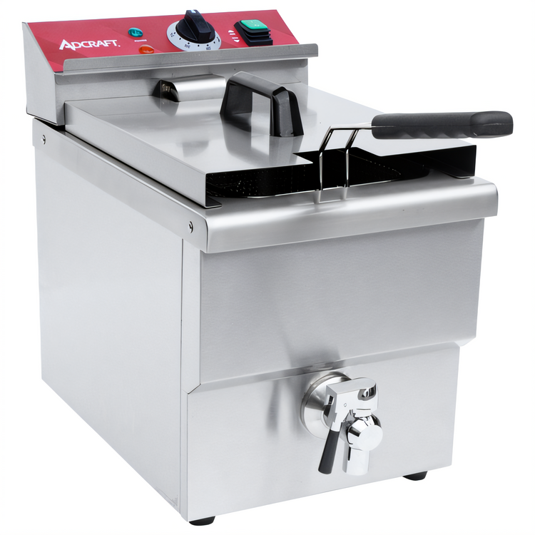 Product image #1 for Adcraft 16 lb. Electric Countertop Single Deep Fryer, Stainless Steel, 208-240V