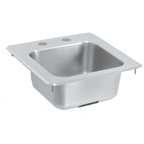 Thumbnail image #1 for Vollrath K1554-C Single-Bowl Drop-In Underbar Sink with Gooseneck Faucet and Strainer, 11 x 10-Inch Bowl, 304 Stainless Steel