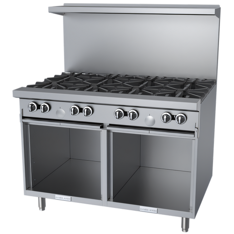 Product image #1 for Garland G Starfire Pro Series 48-Inch Gas Restaurant Range with 8 Open Burners and Dual Storage Bases