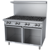 Thumbnail image #1 for Garland G Starfire Pro Series 48-Inch Gas Restaurant Range with 8 Open Burners and Dual Storage Bases