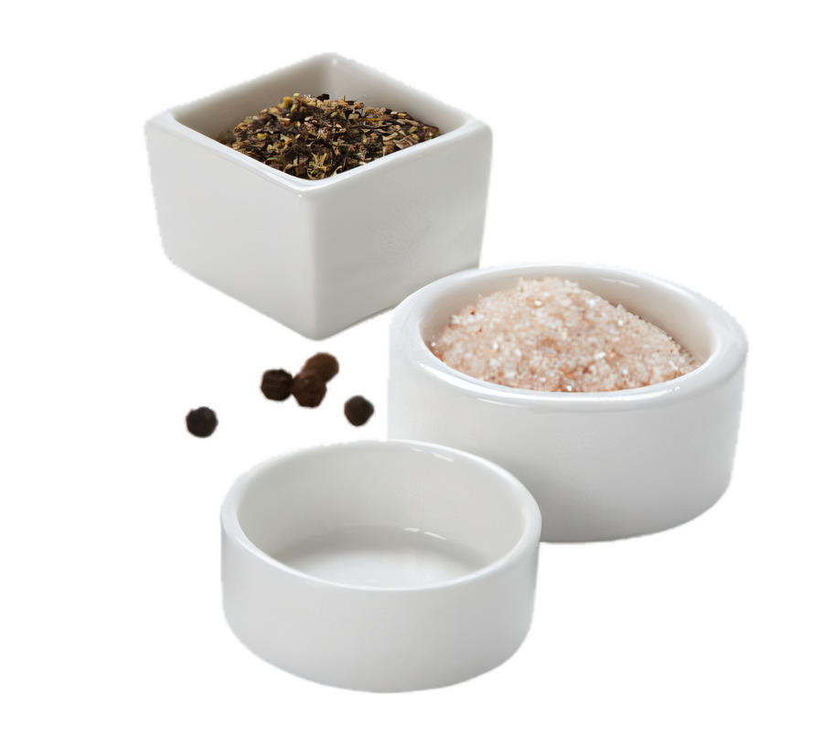Product image #1 for American Metalcraft 1 oz Round Porcelain Salt & Pepper Dish