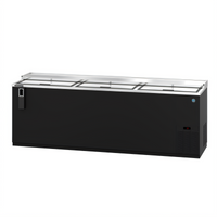 Hoshizaki Three-Section Reach-In Refrigerated Bottle Cooler, 95 Inch Wide, Side-Mount Self-Contained