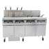 Thumbnail image #1 for Frymaster H55 High-Efficiency 4-Bank Open-Pot Gas Fryer Battery with Built-In Filtration