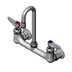 Thumbnail image #1 for T&S Brass Wall-Mount Mixing Faucet with 8-Inch Adjustable Centers and Gooseneck Spout