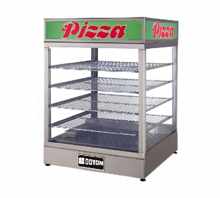 Product image #1 for Doyon DRP4 Countertop Hot Food Display Warmer with 4-Shelf Rack, Holds 4 18-Inch Pizzas
