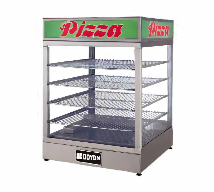 Product image #1 for Doyon DRP4 Countertop Hot Food Display Warmer with 4-Shelf Rack, Holds 4 18-Inch Pizzas