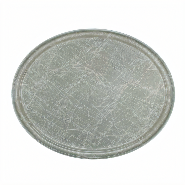 Product image #2 for Cambro Camtray Oval Fiberglass Serving Tray, 19-1/4 x 24 Inches, Abstract Gray