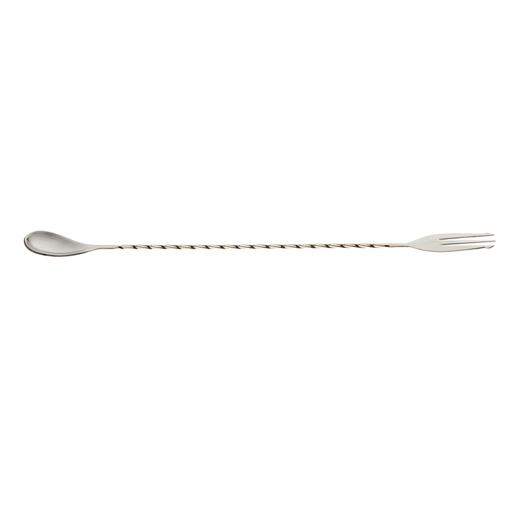Product image #1 for Barfly 12-3/8-Inch 18/8 Stainless Steel Bar Spoon with 3-Tine Fork End