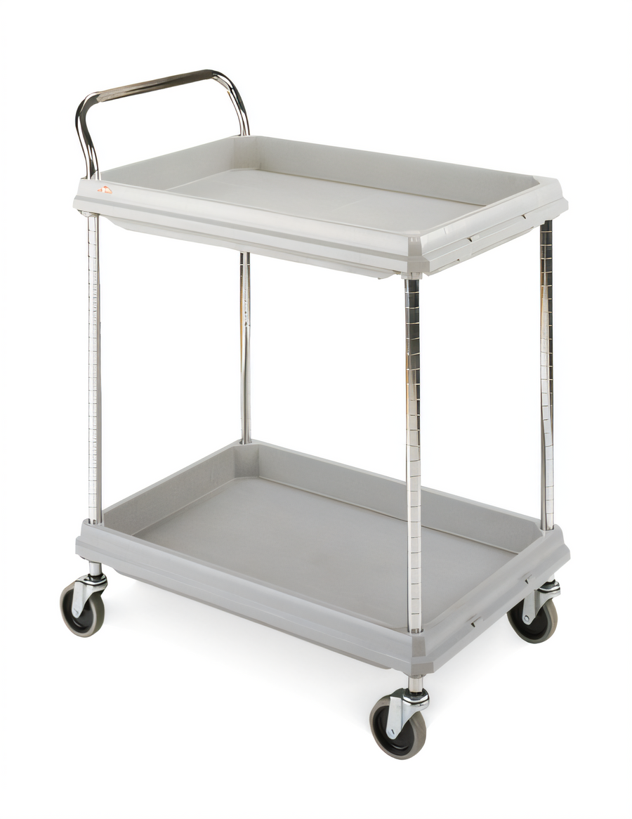 Product image #1 for Metro Deep Ledge 2-Tier Open Base Utility Bus Cart with Adjustable Polymer Shelves