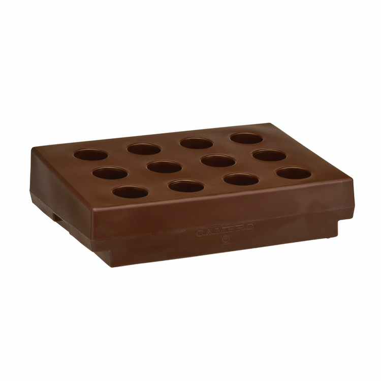 Product image #1 for Cambro 12-Compartment Cutlery Rack Only, Dark Brown Polyethylene Flatware Organizer