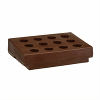 Cambro 12-Compartment Cutlery Rack Only, Dark Brown Polyethylene Flatware Organizer