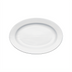 Thumbnail image #1 for Birkhall 16 x 10-7/8-Inch Oval Rolled Edge Porcelain Platter, White