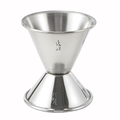 Product image #1 for Winco Stainless Steel Standard Jigger, 3/4 oz. x 1-1/4 oz.