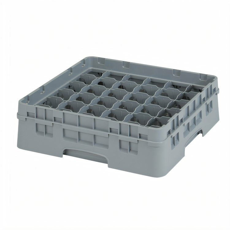 Product image #2 for Cambro Camrack® Full-Size 36-Compartment Glass Rack — Soft Gray (Color 151), 19-3/4 Inches x 19-3/4 Inches x 5-5/8 Inches