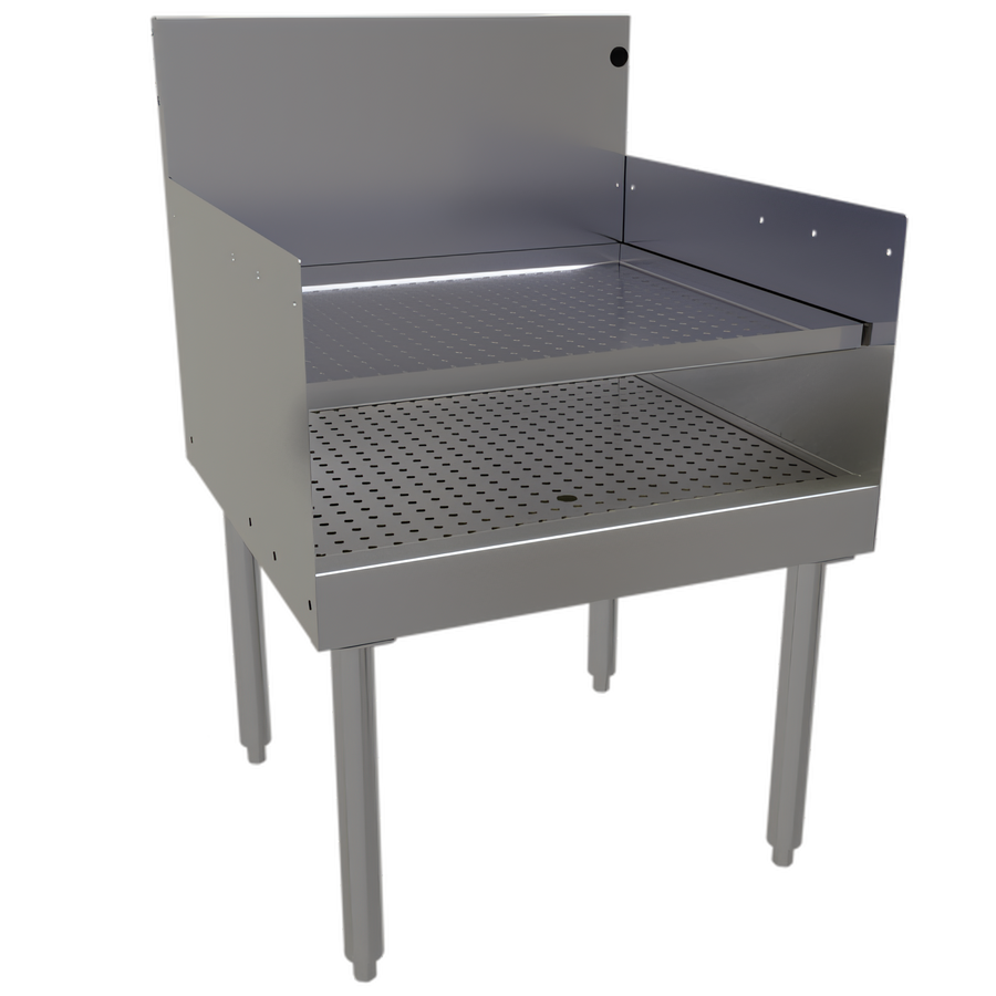 Product image #1 for Glastender Recessed Drainboard, Free Standing, 24 x 24 Inches, No Speed Rail Profile