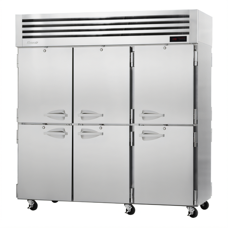 Product image #1 for Turbo Air PRO Series Pass-Thru Heated Holding Cabinet, 3-Section, 12 Self-Closing Half-Solid Doors, 78.1 Cu. Ft.