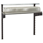 Thumbnail image #1 for Cambro Camshelving® Elevation EWSDRYA1848480 Wall-Mounted Add-On Plate Rack, 18 x 48 Inches, 28 Drying Slots, Speckled Gray