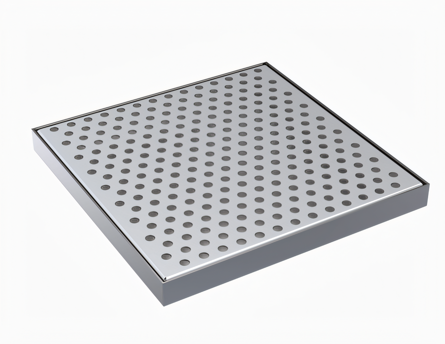 Product image #1 for Krowne 8 Inch x 8 Inch Brushed Stainless Steel Drip Tray