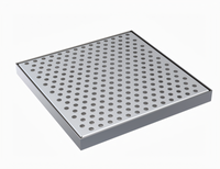 Krowne 8 Inch x 8 Inch Brushed Stainless Steel Drip Tray