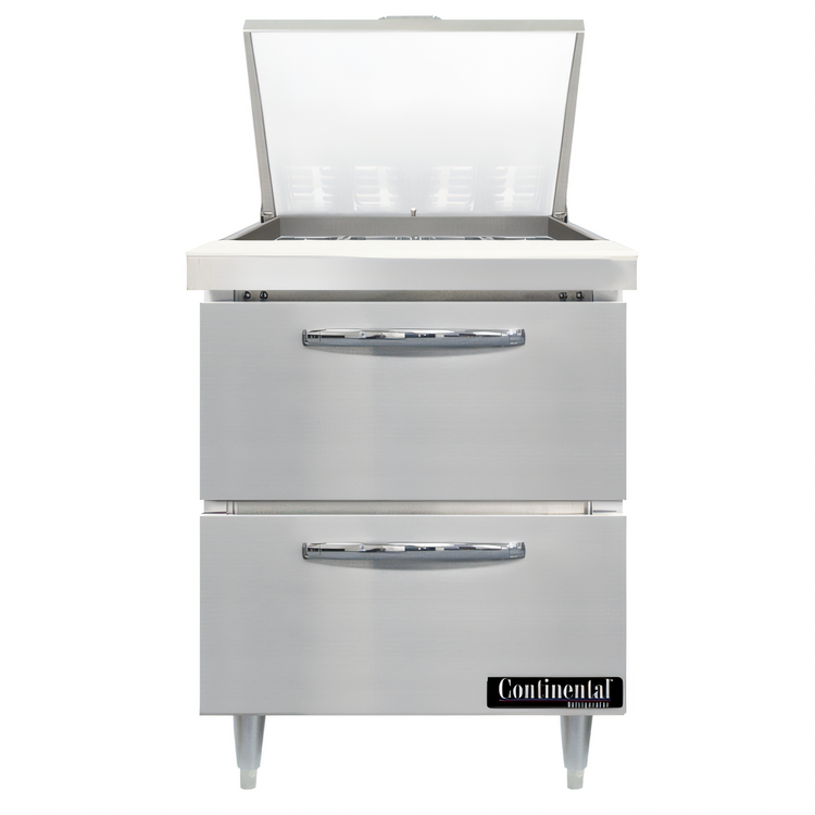Product image #1 for Continental Refrigerator D27N12M-D Designer Line 27" One-Section Mighty Top Sandwich Prep Table with Drawers