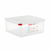 Thumbnail image #1 for Araven 14.7 Qt Clear Rectangular Food Storage Container with Airtight Lid, GN 2/3 Size